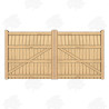 Pair of European Oak Flat Top Closeboard Driveway Gates