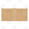 Pair of European Oak Flat Top Closeboard Driveway Gates