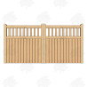 Pair of European Oak Flat Top Cottage Style Driveway Gates