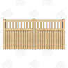 Pair of British Douglas Fir Flat Top Cottage Style Driveway Gates