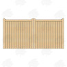 Pair of British Douglas Fir Flat Top Closeboard Driveway Gates