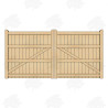 Pair of British Douglas Fir Flat Top Closeboard Driveway Gates