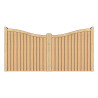 Pair of Solid European Oak Midview Closeboard Driveway Gates