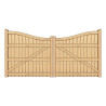 European Oak Midview Closeboard Driveway Gates