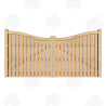 Pair of European Oak Midview Palisade Driveway Gates