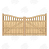 Pair of European Oak Midview Cottage Style Driveway Gates