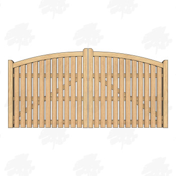 Pair of European Oak Curved...