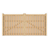 Pair of European Oak Flat Top Palisade Driveway Gates