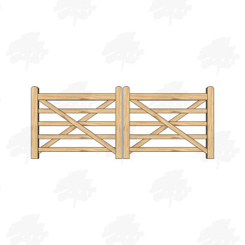 Pair of European Oak 5 Bar...