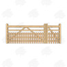 European Oak Half Paled 5 Bar Gate Combo