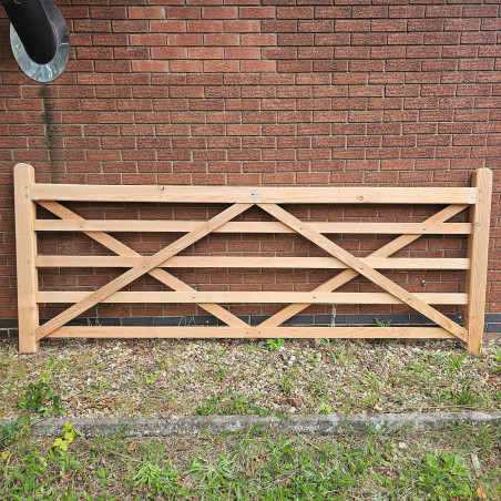 Pair of British Douglas Fir 5 Bar Gates | Buy Online from the Experts at UK Timber