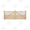 Pair of British Douglas Fir Half Paled Gates