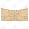 Pair of British Douglas Fir Midview Closed Board Driveway Gates