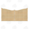 Pair of British Douglas Fir Midview Closed Board Driveway Gates
