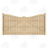 Pair of British Douglas Fir Midview Palisade Driveway Gates