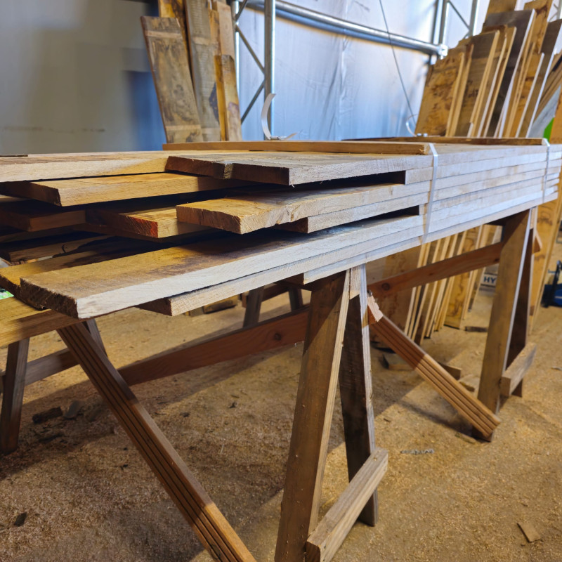 Kiln Dried 22mm European Oak Boards - B/C Grade, 39 Boards (0.17m3) - Pack nr EBC22901