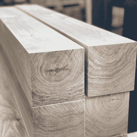 European Oak Half Pyramid Top Gate Post