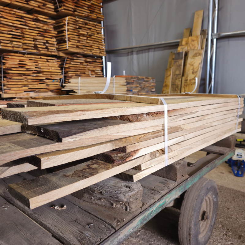 Kiln Dried 22mm European Oak Boards - A/B Grade, 69 Boards (0.18m3) - Pack Ref. SE-EO-AB-22-1014