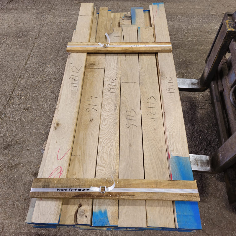 Kiln Dried 25mm American White Oak Boards - B/C Grade, 105 Boards (0.44m3) - Pack nr SE-AW-BC-25-1033