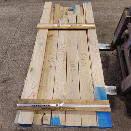 Kiln Dried 25mm American White Oak Boards - B/C Grade, 105 Boards (0.44m3) - Pack nr SE-AW-BC-25-1033