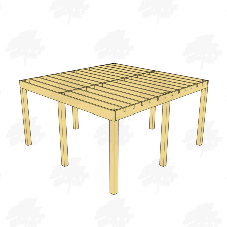 Moderna Contemporary British Larch/Douglas Fir Pergola Kit - FREE DELIVERY