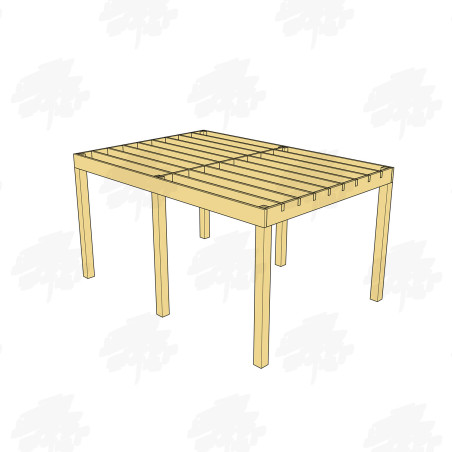 Walkway Moderna Contemporary British Larch/Douglas Fir Pergola Kit - FREE DELIVERY