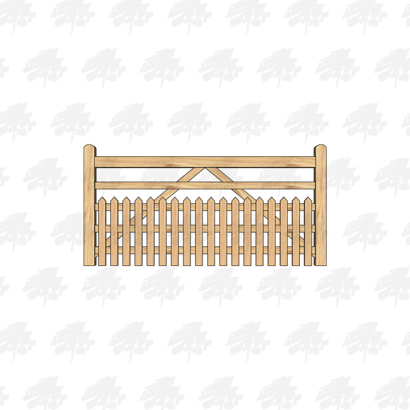 Prestige Solid European Oak Half Paled Gate
