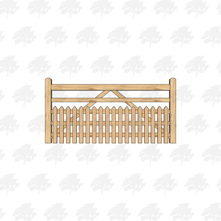 Prestige Solid European Oak Half Paled Gate