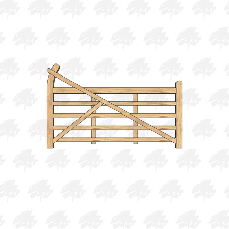 Prestige Solid European Oak Curved Heel (Ranch) Gate