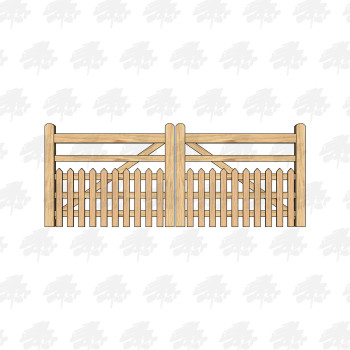 European Oak Half Paled Gates