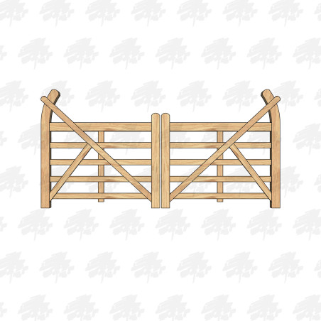 European Oak Curved Heel (Ranch) Gates