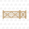 European Oak 5 Bar Gate Combo