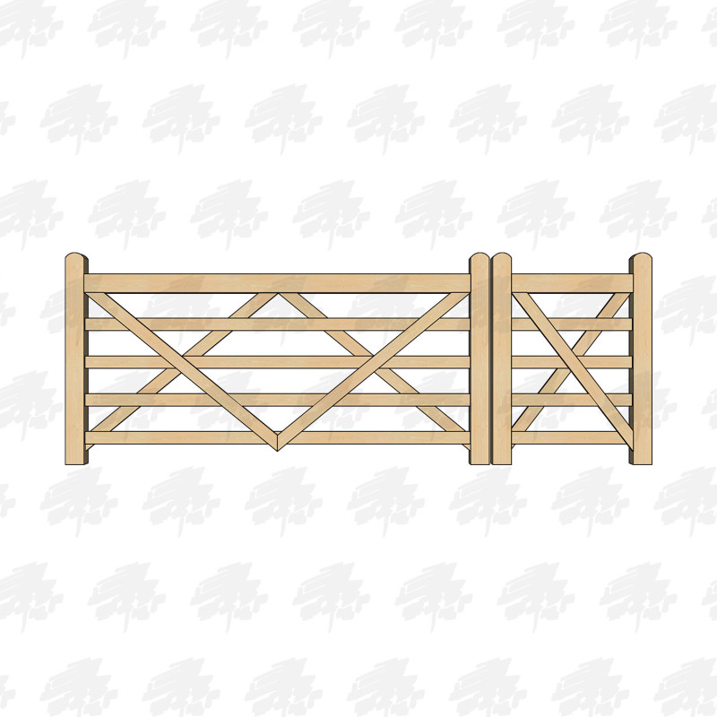 British Douglas Fir 5 Bar Gate Combo | Buy Online from the Experts at UK Timber