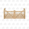 European Oak Half Paled Curved Heel (Ranch Style) Gates