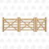 European Oak 5 Bar Gate & Pedestrian Combo