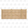 European Oak Flat Top Palisade Driveway & Pedestrian Gates | Buy Online from the Experts at UK Timber