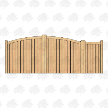 European Oak Curved Top Closeboard Driveway & Pedestrian Gates | Buy Online from the Experts at UK Timber