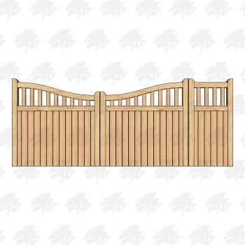 European Oak Midview Cottage Style Driveway & Pedestrian Gates | Buy Online from the Experts at UK Timber