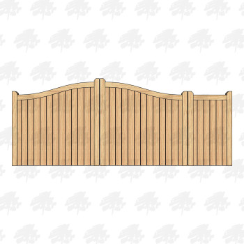 British Douglas Fir Swan Neck Closeboard Driveway & Pedestrian Gates | Buy Online from the Experts at UK Timber