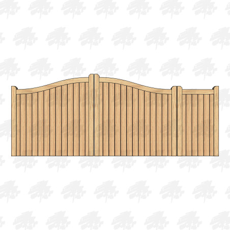 British Douglas Fir Swan Neck Closeboard Driveway & Pedestrian Gates | Buy Online from the Experts at UK Timber