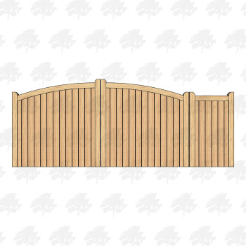 British Douglas Fir Curved Top Closeboard Driveway & Pedestrian Gates | Buy Online from the Experts at UK Timber