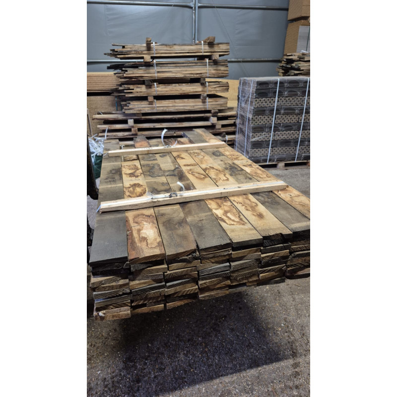 Kiln Dried 22mm European Oak Boards - Rustic Grade, 80 Boards (0.322M3) - Pack Ref. SE-EO-BC-KD-22-1059