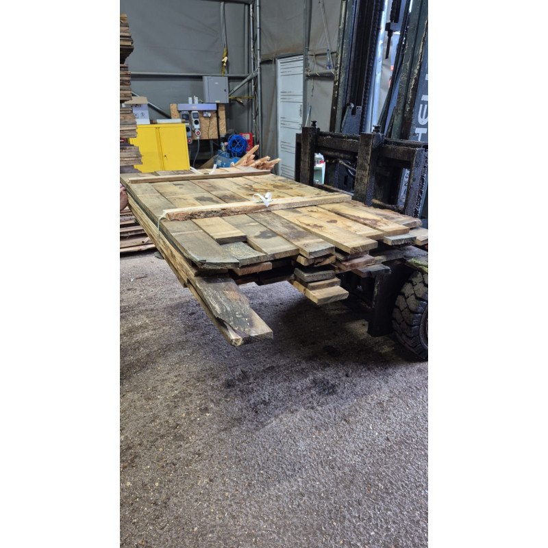 Kiln Dried 22mm European Oak Boards - Rustic Grade, 56 Boards (0.229M3) - Pack Ref. SE-EO-RU-KD-22-1055