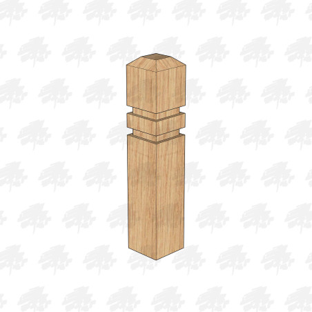 Sawn European Oak Bollard - 100 x 100