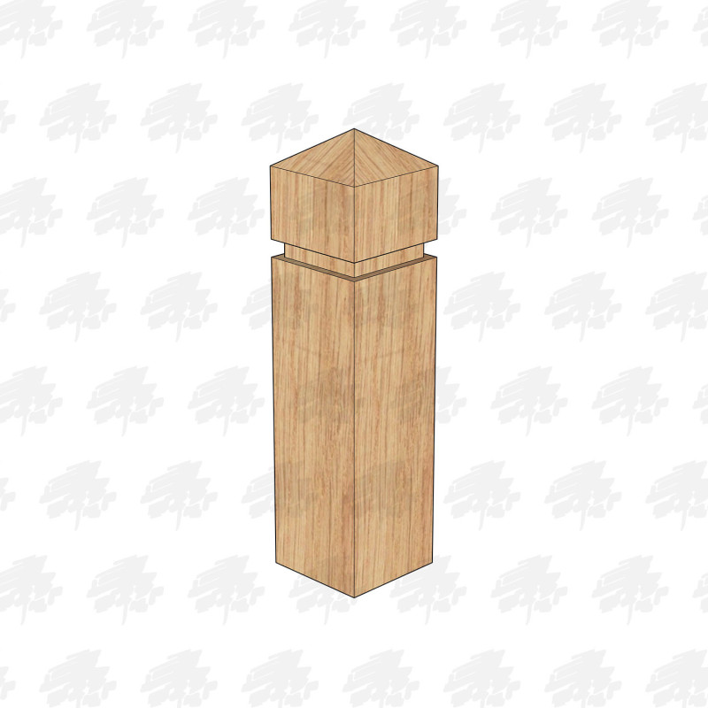 Sawn European Oak Bollard - 125 x 125