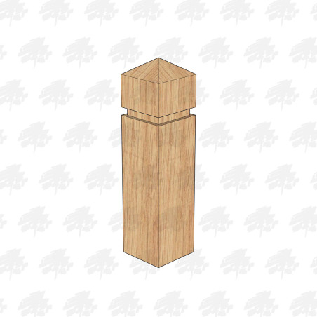 Sawn European Oak Bollard - 125 x 125