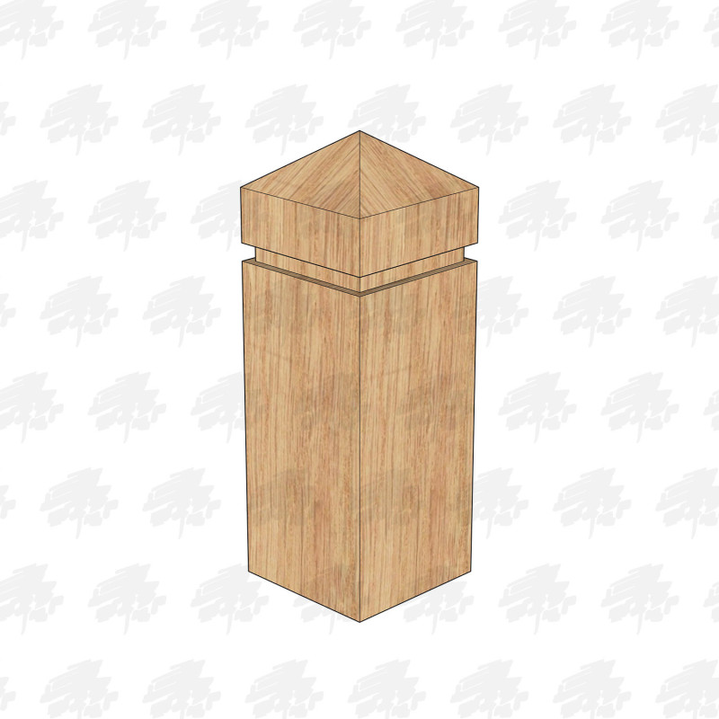 Sawn European Oak Bollard - 175 x 175