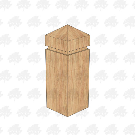 Sawn European Oak Bollard - 175 x 175