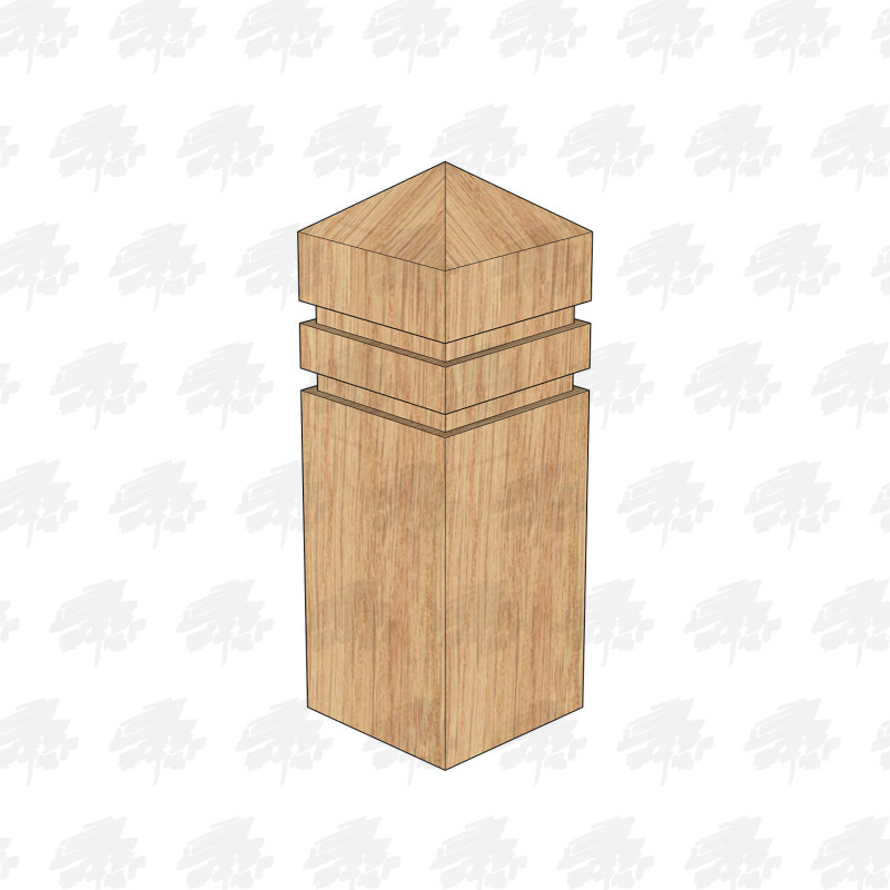 Sawn European Oak Bollard 175 x 175mm