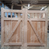 Pair of British Douglas Fir Flat Top Cottage Style Driveway Gates | Buy Online from the Experts at UK Timber